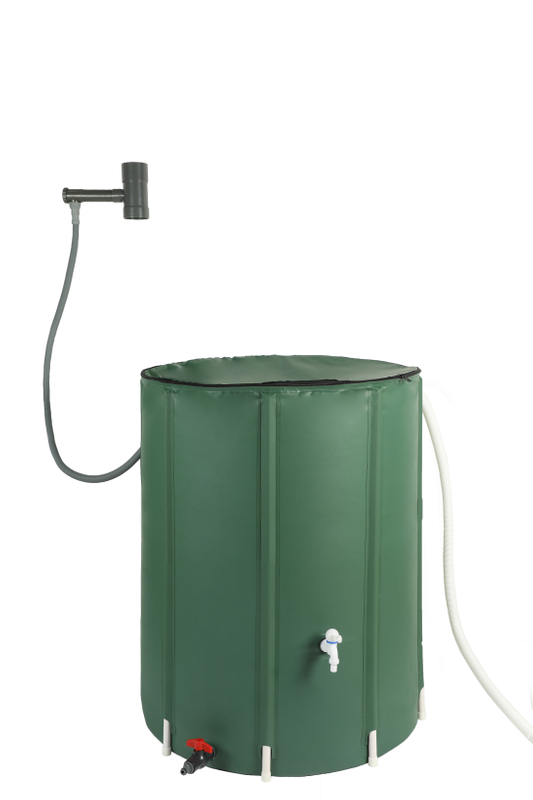 Collapsible PVC Rain Barrel 500 Liter With Rainwater Gather System Manufacturer