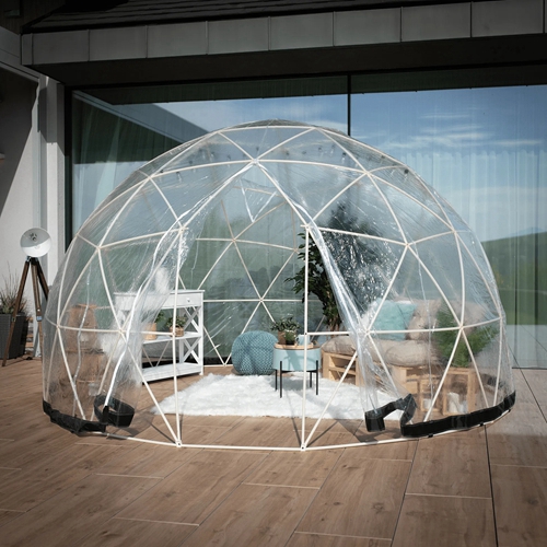 Buy Luxury Outdoor Hotel Glamping Tent Plastic Clear Dome 3.6M Garden Igloo Tent 